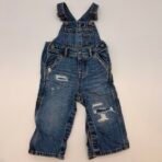 Baby Gap 1969 Denim Overalls 18-24 Months Distressed Jean Bib Romper Toddler