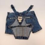 Baby Gap 1969 Denim Overalls 18-24 Months Distressed Jean Bib Romper Toddler - Image 3