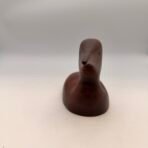 Vintage Hand Carved Wooden Duck Sculpture Signed M.D. 1989 Teak Style Decor - Image 2