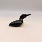 Hand Carved Wooden Loon Bird Decoy Signed R Campbell Wood Art Folk Sculpture - Image 2