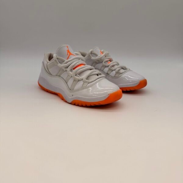 Nike Air Jordan 11 Retro Low GS White Bright Citrus Kids Size 3Y EU35 DJ4328-139