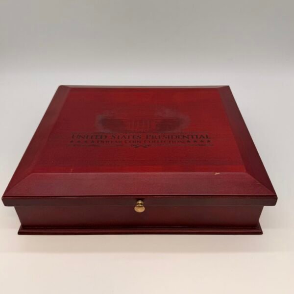 US Presidential Dollar Coin Collection Wooden Display Case Mount Rushmore Coin Holder