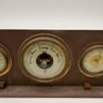 Vintage German Weather Station Barometer Hygrometer Thermometer Wood - Image 2