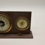 Vintage German Weather Station Barometer Hygrometer Thermometer Wood - Image 3