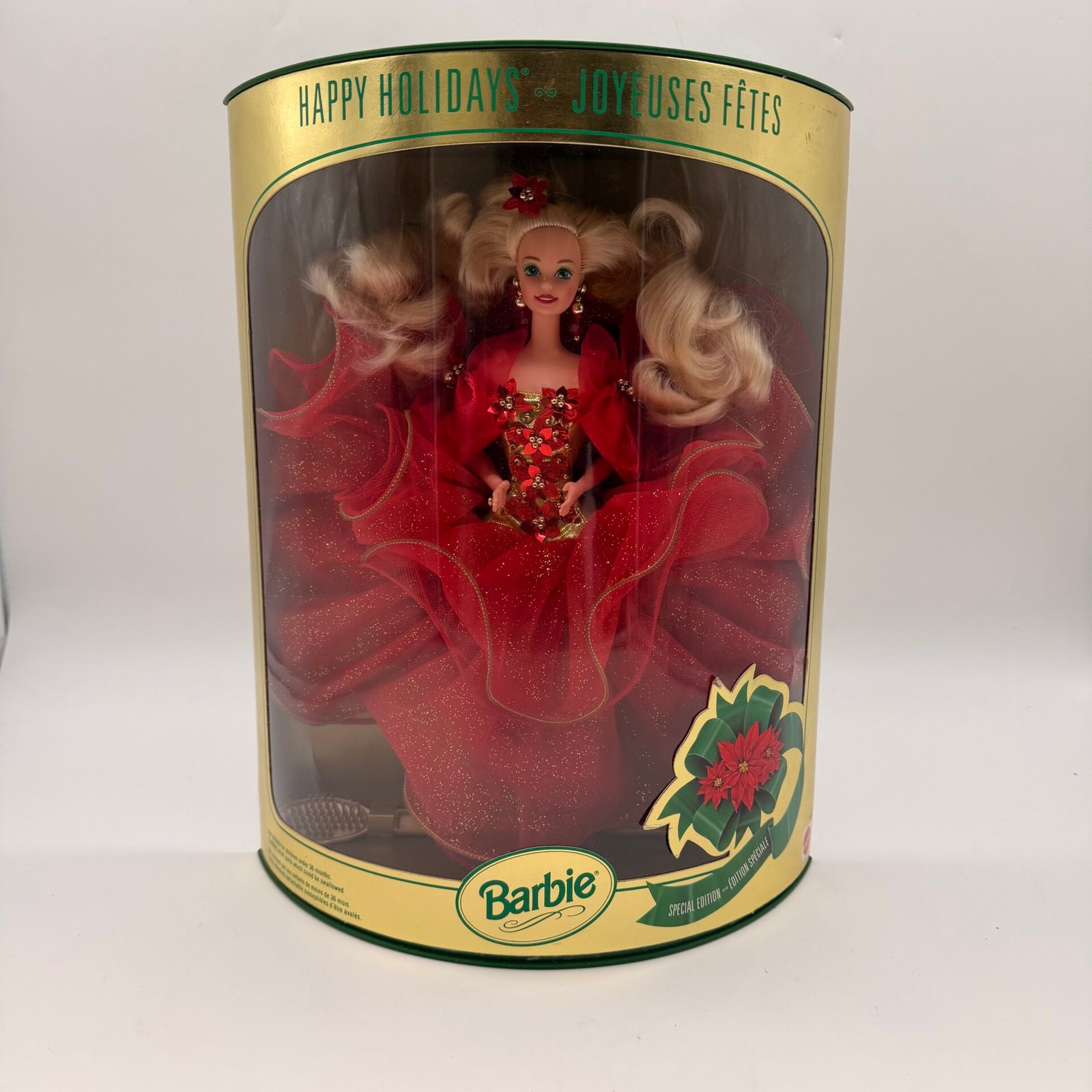 IMG_7968 1993 Holiday Barbie Special Edition #10824 Mattel Happy Holidays Doll NIB - Image 1