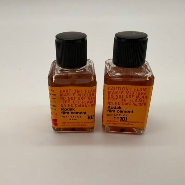 Vintage Kodak Film Cement Lot of 2 Darkroom Film Splicing Glue