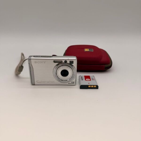 Sony Cyber-shot DSC-W80 7.2MP Digital Camera Tested Battery Case