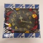 Vintage Quartz Decorative Wall Clock Red & Black Gold Numbers New in Box