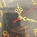 Vintage Quartz Decorative Wall Clock Red & Black Gold Numbers New in Box - Image 4