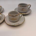 Vintage IONIA Hellas Greece Espresso Cups Gold Demitasse Set 4 Porcelain - Image 2