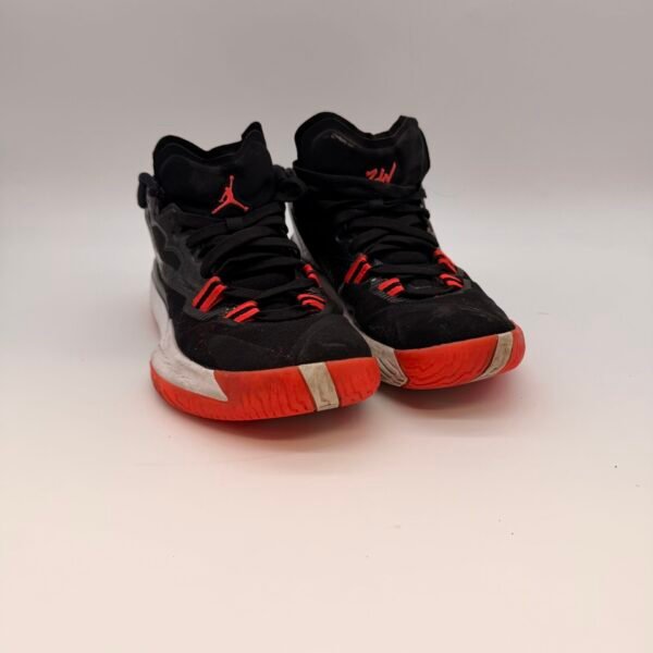 Nike Jordan Basketball Shoes Black Red Size 7Y Youth Mid Top