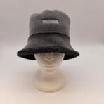 Roots Fleece Bucket Hat Grey Black Size M Winter Cap Like New