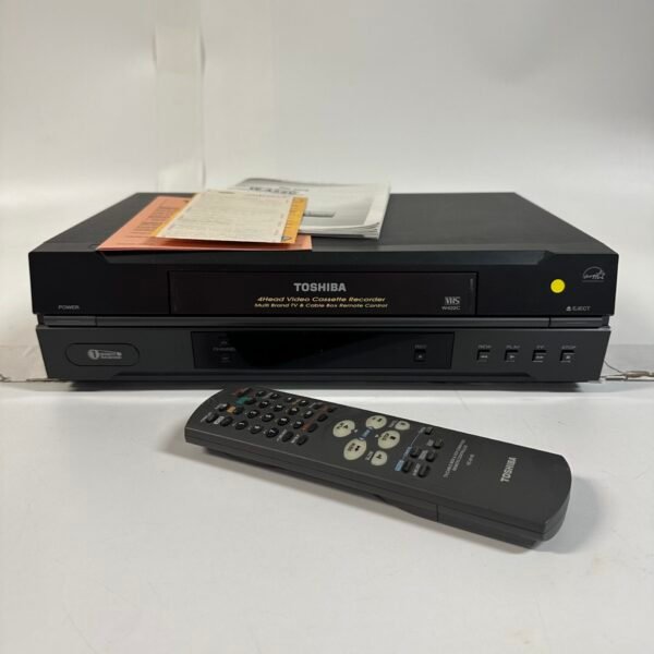 Toshiba W-422C 4-Head VHS VCR Video Cassette Recorder w/ Remote Manual