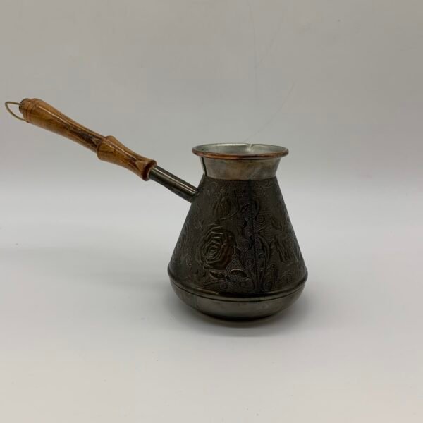 Vintage Russian Copper Turkish Coffee Pot Pyatigorsk Cezve Engraved Coffee Maker