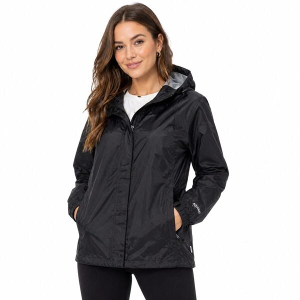 McKINLEY Aquamax Women’s Waterproof Hooded Rain Jacket Black 2XL Lightweight