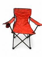 Ozark Trail Deluxe Camping Chair Folding Arm Chair w/ Cup Holder & Carry Bag Red