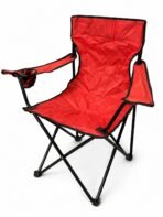 Ozark Trail Deluxe Camping Chair Folding Arm Chair w/ Cup Holder & Carry Bag Red - Image 3