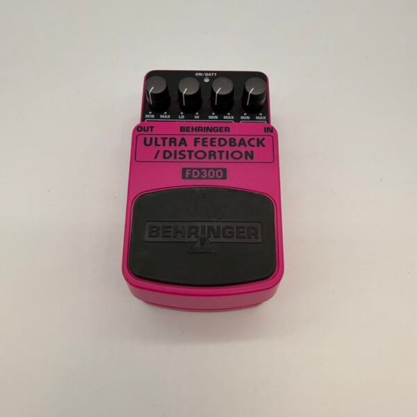 Behringer FD300 Ultra Feedback Distortion Guitar Pedal Pink /rare