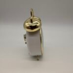 Vintage Westclox Twin Bell Alarm Clock Gold White Mechanical - Image 4