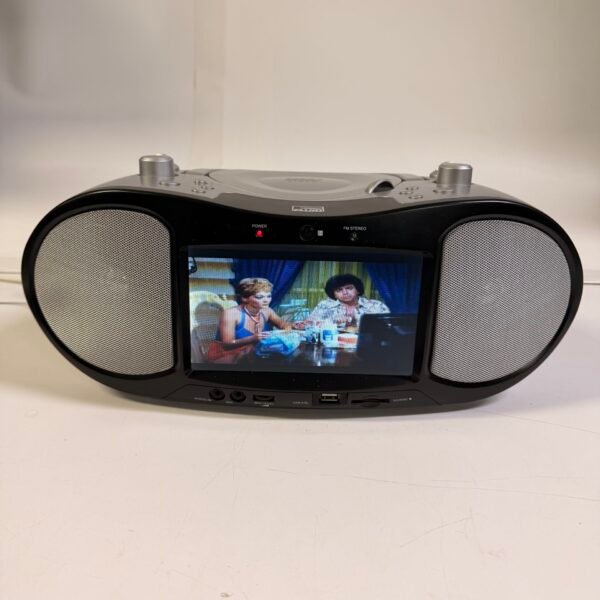 Fluid 1607001 7” DVD Boombox CD Radio USB SD AUX Portable