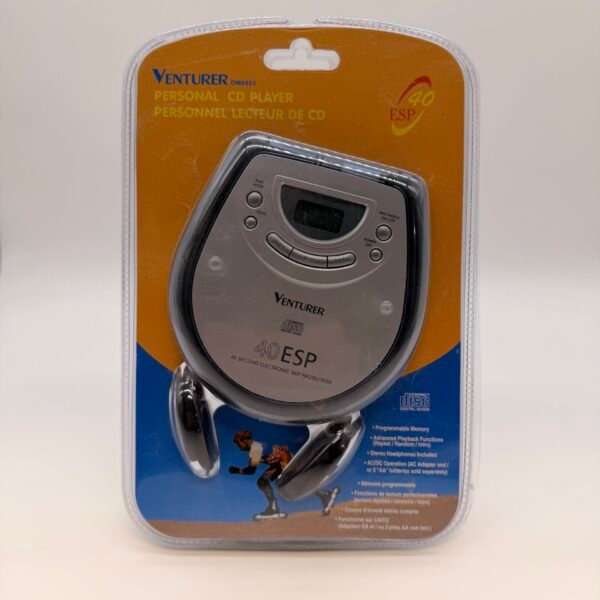 Venturer DM8903 Personal Portable CD Player 40 ESP New Sealed Headphones Retro