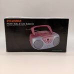 Sylvania SRCD243M-PINK Portable CD Radio AM/FM AUX Pink New In Box - Image 2