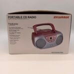 Sylvania SRCD243M-PINK Portable CD Radio AM/FM AUX Pink New In Box - Image 4