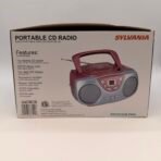Sylvania SRCD243M-PINK Portable CD Radio AM/FM AUX Pink New In Box - Image 5