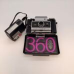 Vintage Polaroid Land Camera 360 Electronic Flash w/ Flash Unit Case Manual