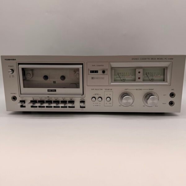 Vintage Toshiba PC-X10M Stereo Cassette Deck Dolby VU Meter Made In Japan