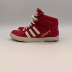 Adidas Originals D74172 Red White High Top Sneakers Men’s Size 5.5 Shoes - Image 2