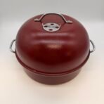 Indoor Stovetop Smoker Roaster Pan Dome Lid Smoking Rack Red Kitchen Cooker - Image 8