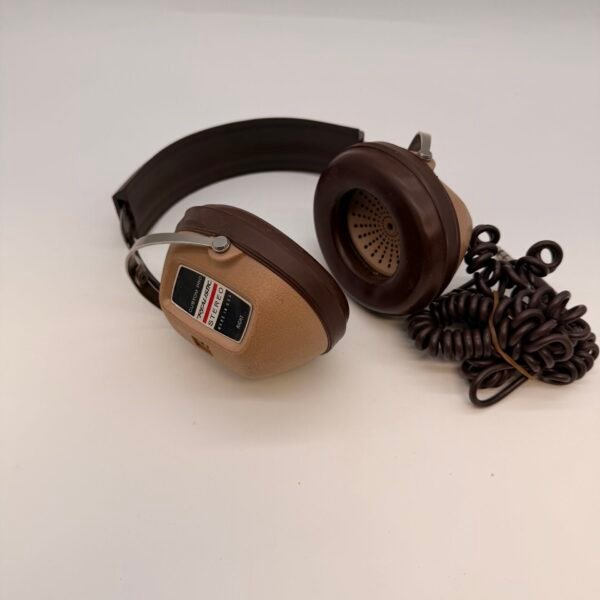 Vintage Realistic Custom Pro Stereo Headphones Brown Made USA