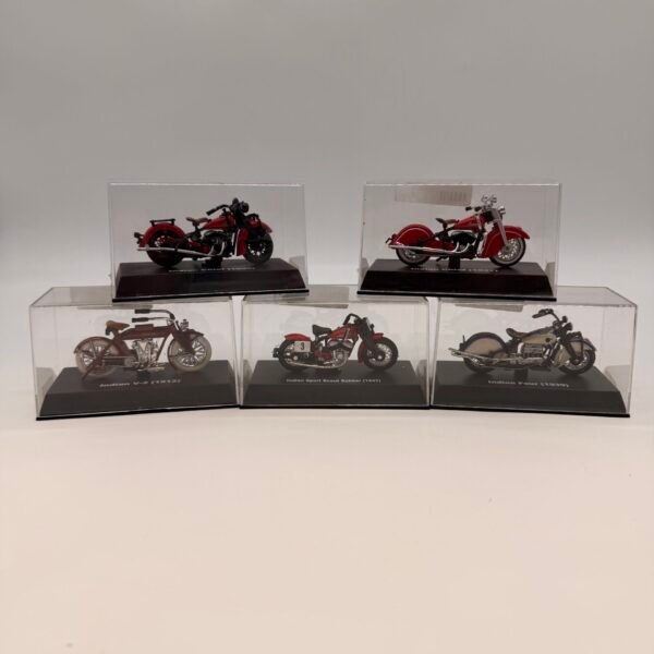 Vintage Indian Motorcycle Model Set Diecast 1912 1939 1945 1947 Display