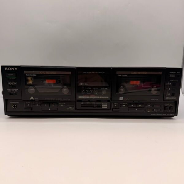 Sony TC-WR730 Dual Cassette Deck Auto Reverse Dolby B C Tested Vintage