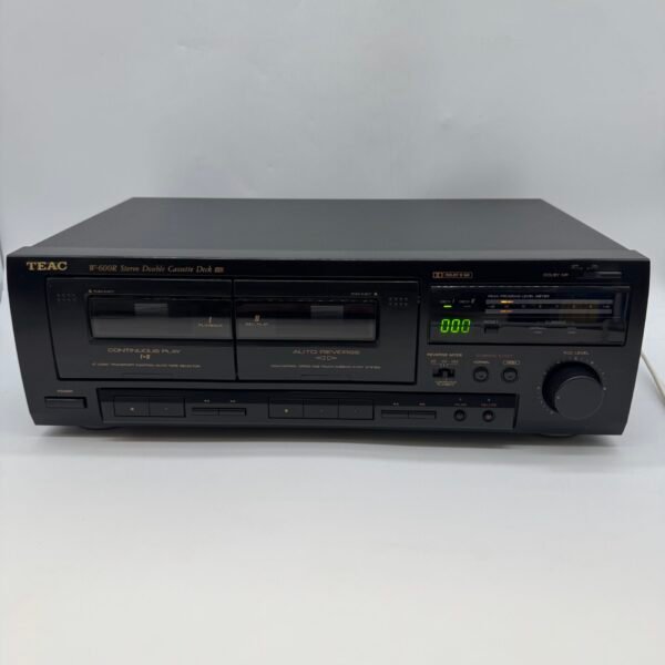 Teac W-600R Stereo Auto Reverse Double Cassette Deck Recorder No Remote
