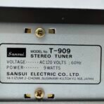 Sansui Quartz PLL Synthesizer Tuner T‑909 - Image 9