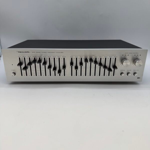 Realistic 31-2000A Stereo Graphic Equalizer Silver Faceplate Tested Working