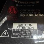 Sondpex CSF-E65B Powered Speaker Subwoofer System USB SD FM AUX Tested Working - Image 8