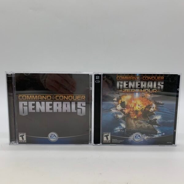Command and Conquer Generals PC Game with Zero Hour Expansion Retro RTS CD Set