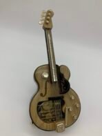 Mini Guitar Music Box Hand Crank Melody Instrument Decorative Collectible - Image 2