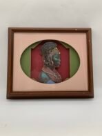 Framed African Portrait Wall Art Vintage Style Cultural Decor 45x38cm