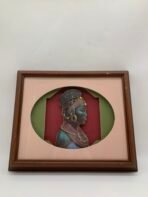 Framed African Portrait Wall Art Vintage Style Cultural Decor 45x38cm - Image 2