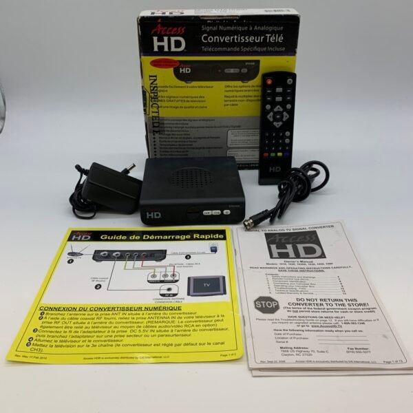 Access HD Digital to Analog TV Converter Box DTA1030D w/ Remote Open Box