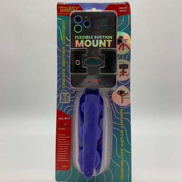Tenikle Pro Flexible Suction Mount Tripod Phone Holder All-in-1 New