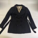 Vertigo Paris Black Trench Coat Jacket XL Belted Double Breasted New With Tags - Image 3