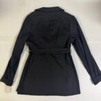 Vertigo Paris Black Trench Coat Jacket XL Belted Double Breasted New With Tags - Image 8