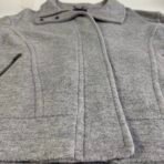 Banana Republic Gray Wool Blend Moto Jacket Women XL Cropped Zip Up - Image 5