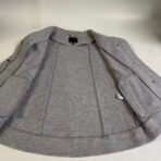 Banana Republic Gray Wool Blend Moto Jacket Women XL Cropped Zip Up - Image 8