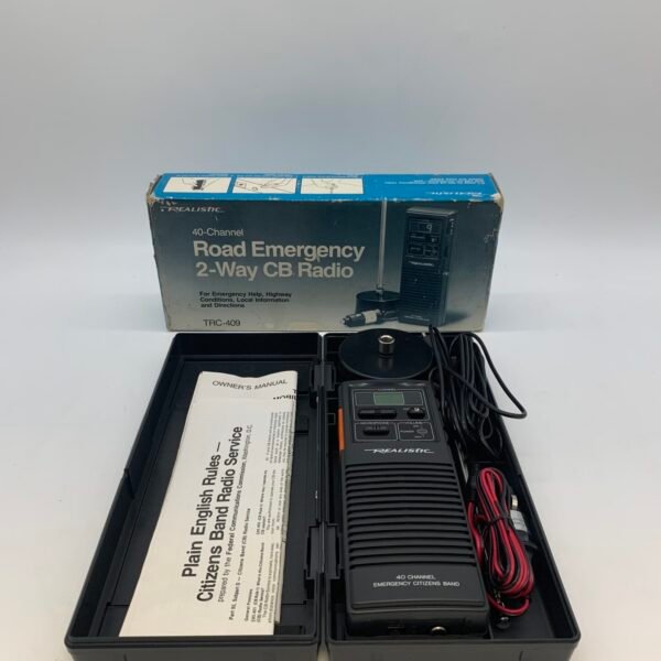 Vintage Realistic CB Radio TRC-409 40 Channel Emergency Road Radio 1980s Electronics
